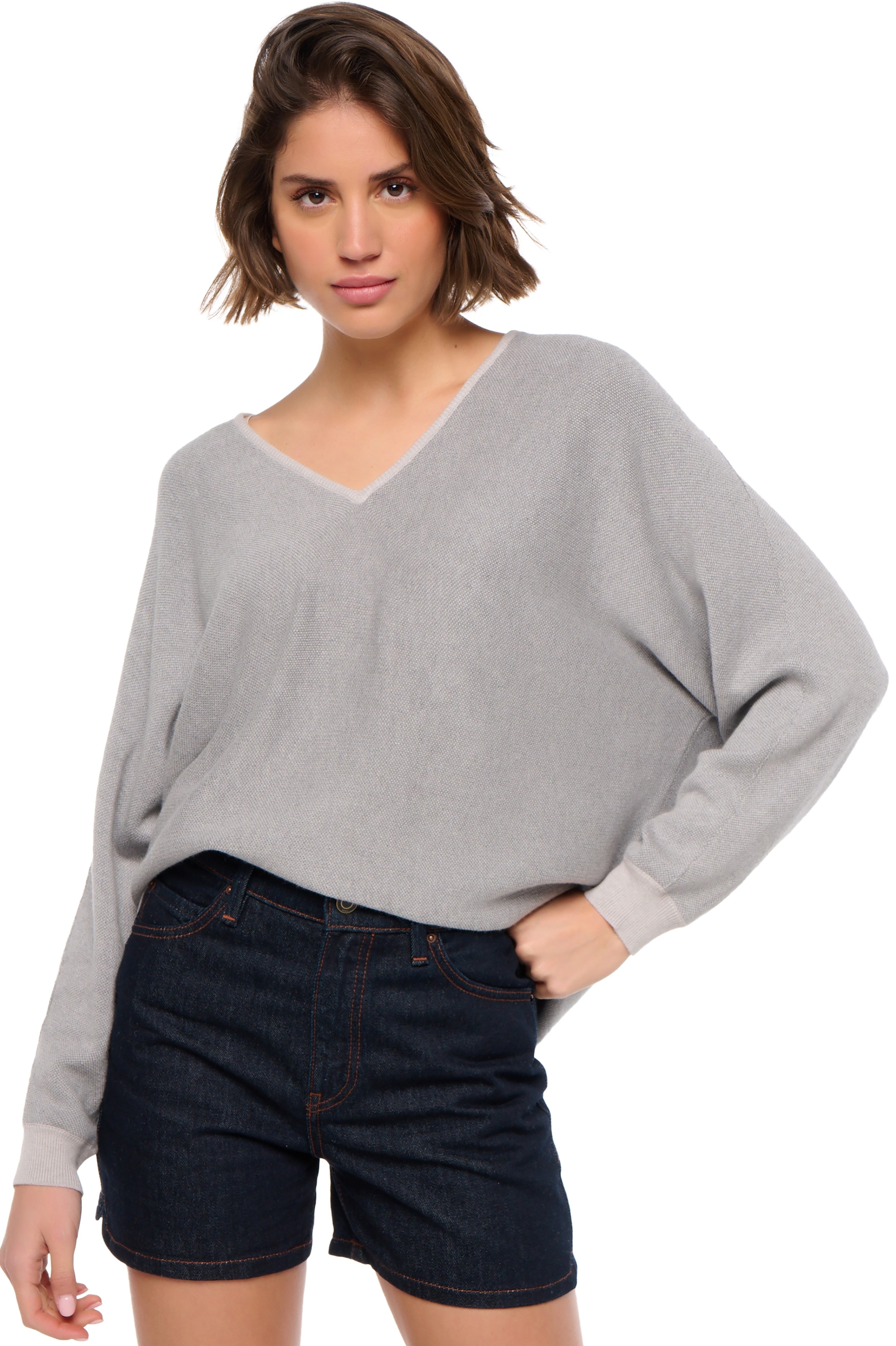 Baumwolle & Cashmere kaschmir pullover damen sloane foggy s